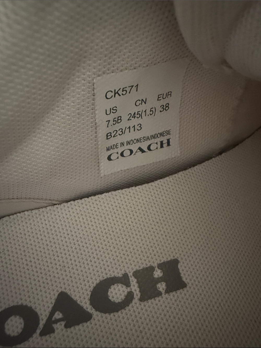 Coach Kids Logo-Print Sneakers in Beige and Cream - Picture 8 of 8